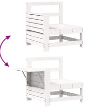 5-tlg. Garten-Sofagarnitur Weiß Massivholz Kiefer