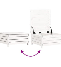 6-tlg. Garten-Sofagarnitur Weiß Massivholz Kiefer