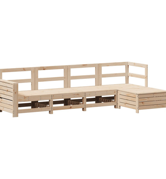 5-tlg. Garten-Sofagarnitur Massivholz Kiefer