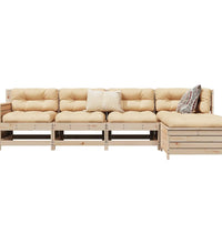 5-tlg. Garten-Sofagarnitur Massivholz Kiefer