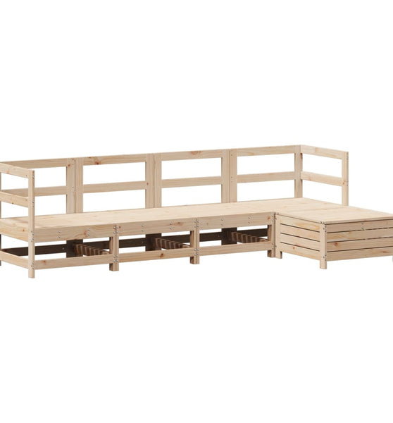 5-tlg. Garten-Sofagarnitur Massivholz Kiefer