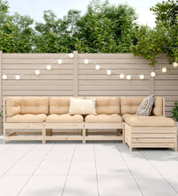 5-tlg. Garten-Sofagarnitur Massivholz Kiefer