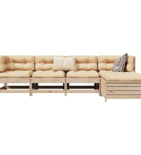 5-tlg. Garten-Sofagarnitur Massivholz Kiefer