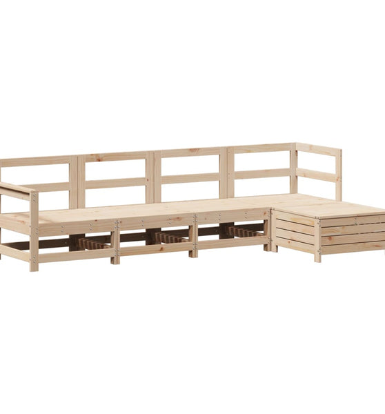 5-tlg. Garten-Sofagarnitur Massivholz Kiefer