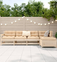 5-tlg. Garten-Sofagarnitur Massivholz Kiefer