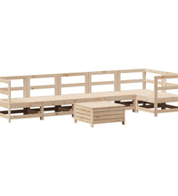 7-tlg. Garten-Sofagarnitur Massivholz Kiefer