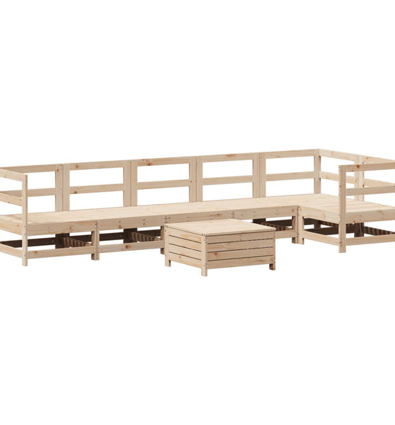 7-tlg. Garten-Sofagarnitur Massivholz Kiefer