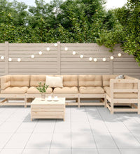 7-tlg. Garten-Sofagarnitur Massivholz Kiefer