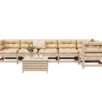 7-tlg. Garten-Sofagarnitur Massivholz Kiefer