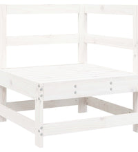 7-tlg. Garten-Sofagarnitur Weiß Massivholz Kiefer