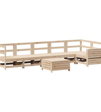 7-tlg. Garten-Sofagarnitur Massivholz Kiefer