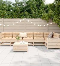 7-tlg. Garten-Sofagarnitur Massivholz Kiefer