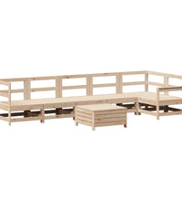 7-tlg. Garten-Sofagarnitur Massivholz Kiefer