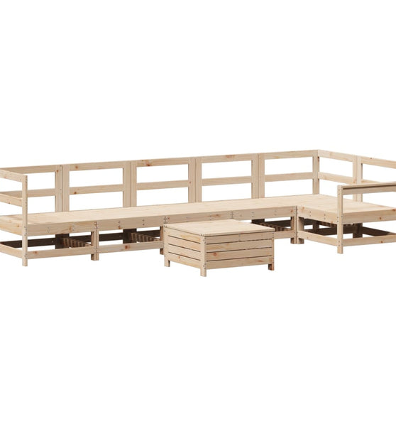 7-tlg. Garten-Sofagarnitur Massivholz Kiefer