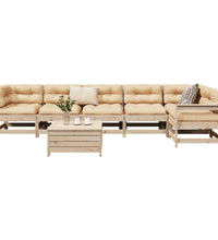 7-tlg. Garten-Sofagarnitur Massivholz Kiefer