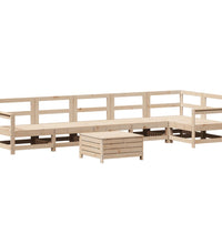 7-tlg. Garten-Sofagarnitur Massivholz Kiefer