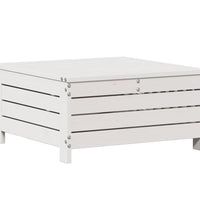 7-tlg. Garten-Lounge-Set mit Kissen Weiß Massivholz Kiefer