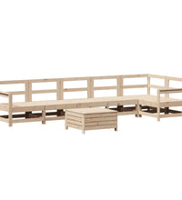 7-tlg. Garten-Sofagarnitur Massivholz Kiefer