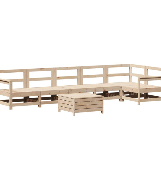 7-tlg. Garten-Sofagarnitur Massivholz Kiefer