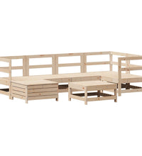 7-tlg. Garten-Sofagarnitur Massivholz Kiefer