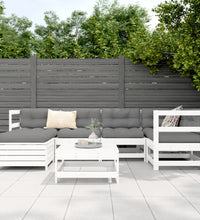 7-tlg. Garten-Sofagarnitur Weiß Massivholz Kiefer