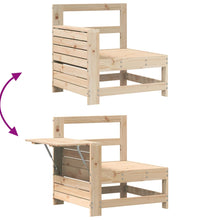 7-tlg. Garten-Sofagarnitur Massivholz Kiefer