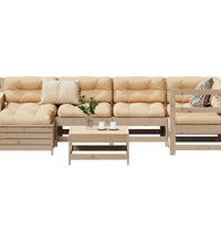 7-tlg. Garten-Sofagarnitur Massivholz Kiefer