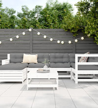 7-tlg. Garten-Sofagarnitur Weiß Massivholz Kiefer