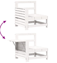 7-tlg. Garten-Sofagarnitur Weiß Massivholz Kiefer