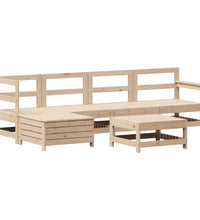 6-tlg. Garten-Sofagarnitur Massivholz Kiefer