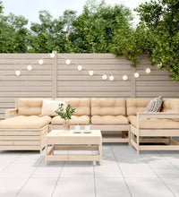 7-tlg. Garten-Sofagarnitur Massivholz Kiefer