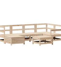 7-tlg. Garten-Sofagarnitur Massivholz Kiefer