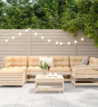 7-tlg. Garten-Sofagarnitur Massivholz Kiefer