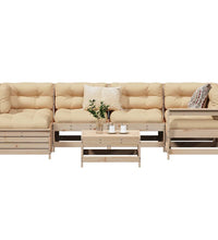 7-tlg. Garten-Sofagarnitur Massivholz Kiefer