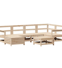 7-tlg. Garten-Sofagarnitur Massivholz Kiefer