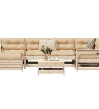 7-tlg. Garten-Sofagarnitur Massivholz Kiefer