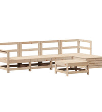 6-tlg. Garten-Sofagarnitur Massivholz Kiefer