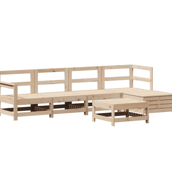 6-tlg. Garten-Sofagarnitur Massivholz Kiefer