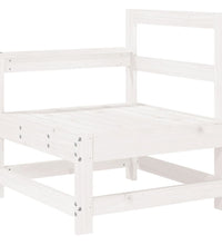 6-tlg. Garten-Sofagarnitur Weiß Massivholz Kiefer