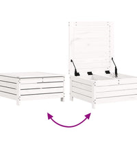 6-tlg. Garten-Sofagarnitur Weiß Massivholz Kiefer