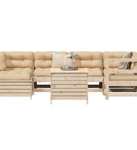 7-tlg. Garten-Sofagarnitur Massivholz Kiefer
