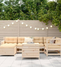 7-tlg. Garten-Sofagarnitur Massivholz Kiefer