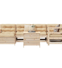 7-tlg. Garten-Sofagarnitur Massivholz Kiefer