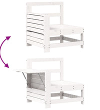 7-tlg. Garten-Sofagarnitur Weiß Massivholz Kiefer