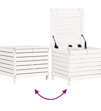 7-tlg. Garten-Sofagarnitur Weiß Massivholz Kiefer