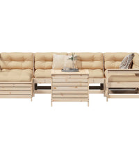 7-tlg. Garten-Sofagarnitur Massivholz Kiefer