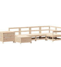 7-tlg. Garten-Sofagarnitur Massivholz Kiefer