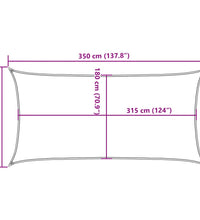 Sonnensegel 160 g/m² Rechteckig Hellgrau 2x3,5 m HDPE