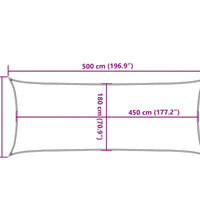 Sonnensegel 160 g/m² Rechteckig Hellgrau 2x5 m HDPE