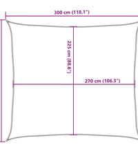 Sonnensegel 160 g/m² Rechteckig Hellgrau 2,5x3 m HDPE